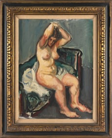 JACQUES KOSLOWSKY (New York/Lithuania, 1904-1993), Female nude., Oil on canvas, 24.25" x 18". Framed