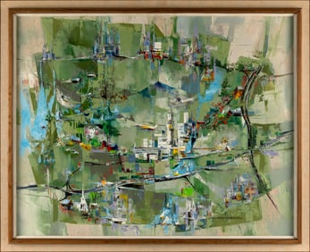 J. THURSTON MARSHALL (Massachusetts, 1908-1982), New England scenes with churches, a skier, deer and