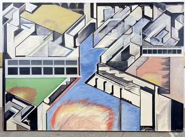 HARRY WILLIAM BARTNICK (America, 1950-), Abstract, circa 1978., Acrylic on canvas, 42" x 58".