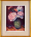 ADA RAYNER HENSCHE (Massachusetts, 1901-1985), Still life of pink flowers., Oil on panel, 16" x 12".
