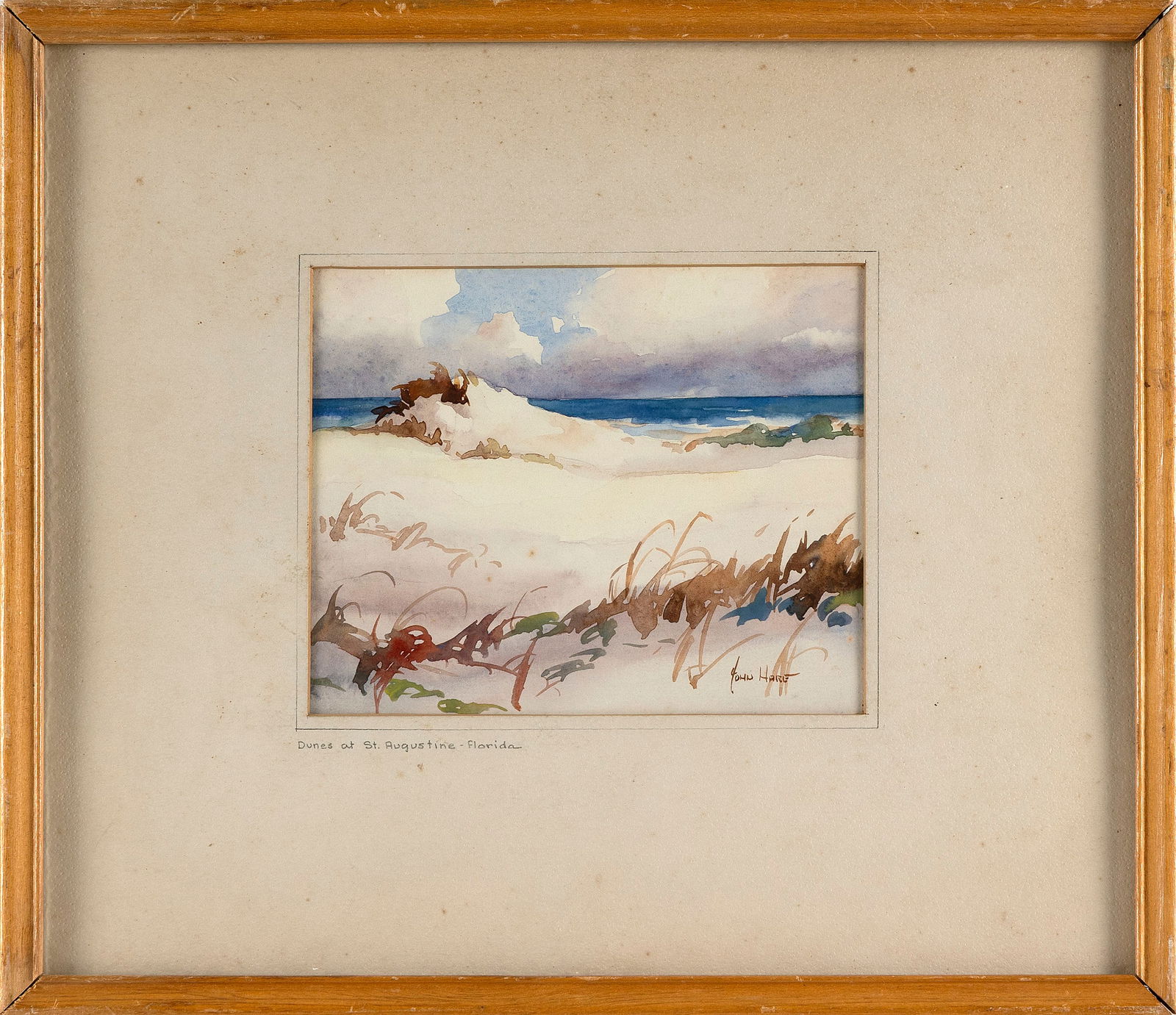 JOHN CUTHBERT HARE (Massachusetts/Florida, 1908-1978), "Dunes at St. Augustine, Florida"., (1 of 2)