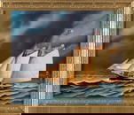 JEROME HOWES (New York/Massachusetts, 1955-), Three-masted sloop under full sail., Oil on board, 20"