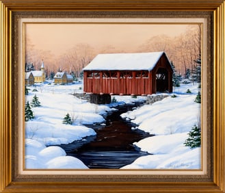 JAMES W. MADDOCKS (Massachusetts, Contemporary), Two winter scenes:, Oils on canvas, 20" x 24".