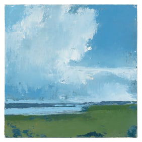 RICHARD KOOYMAN (America, Contemporary), "Inlet"., Oil on board, 12" x 12". Unframed.