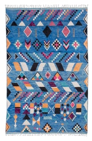 MOROCCAN RUG: 7'2" X 10'7" 21st Century
