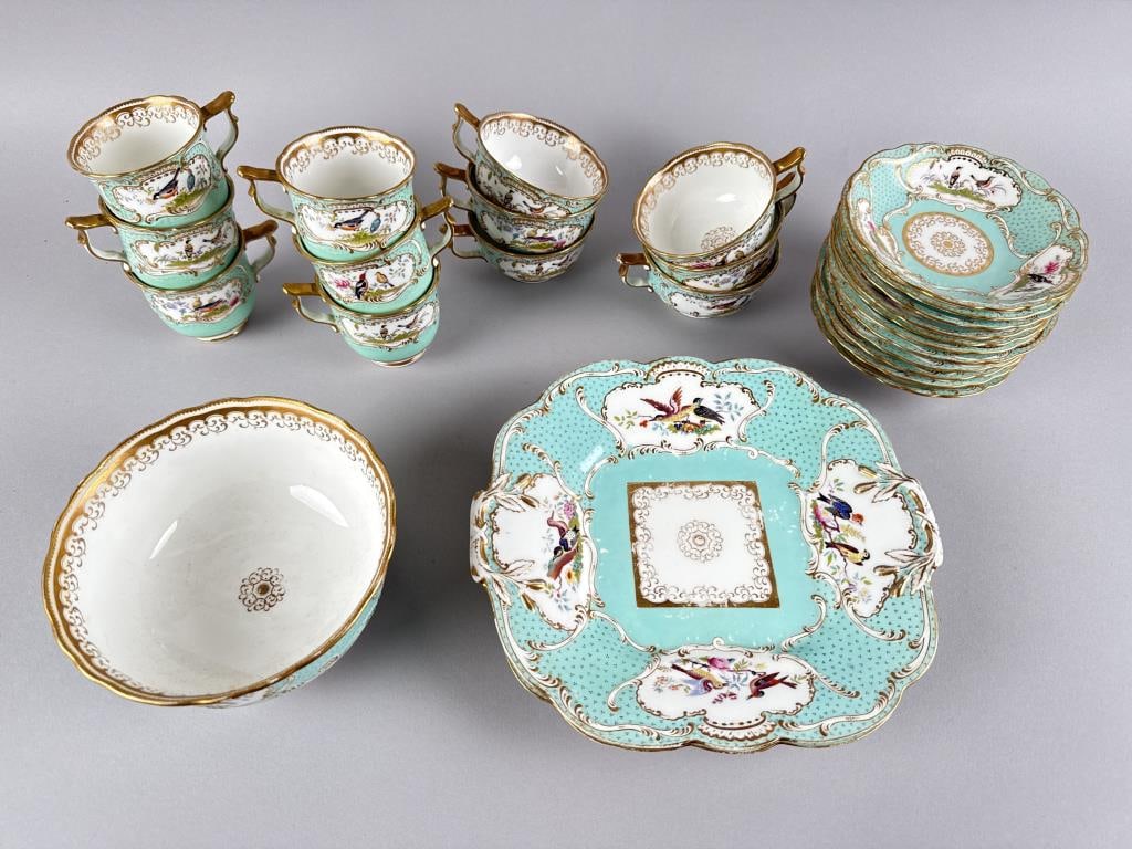 FRENCH PORCELAIN TEA SERVICE FOR SIX Late 19th Century (1 of 5)