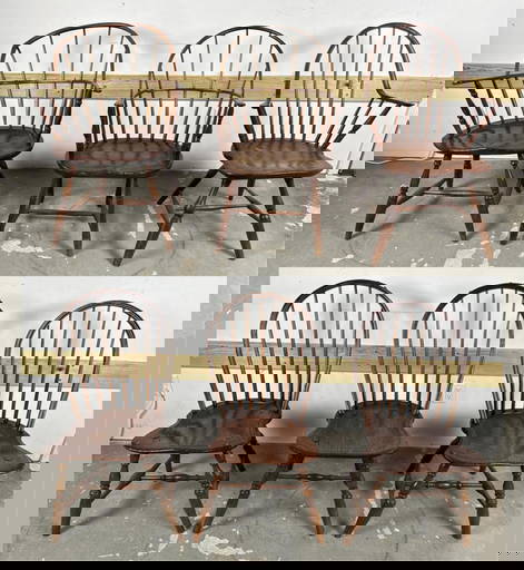 Four Wallace Nutting Bannister Back Side