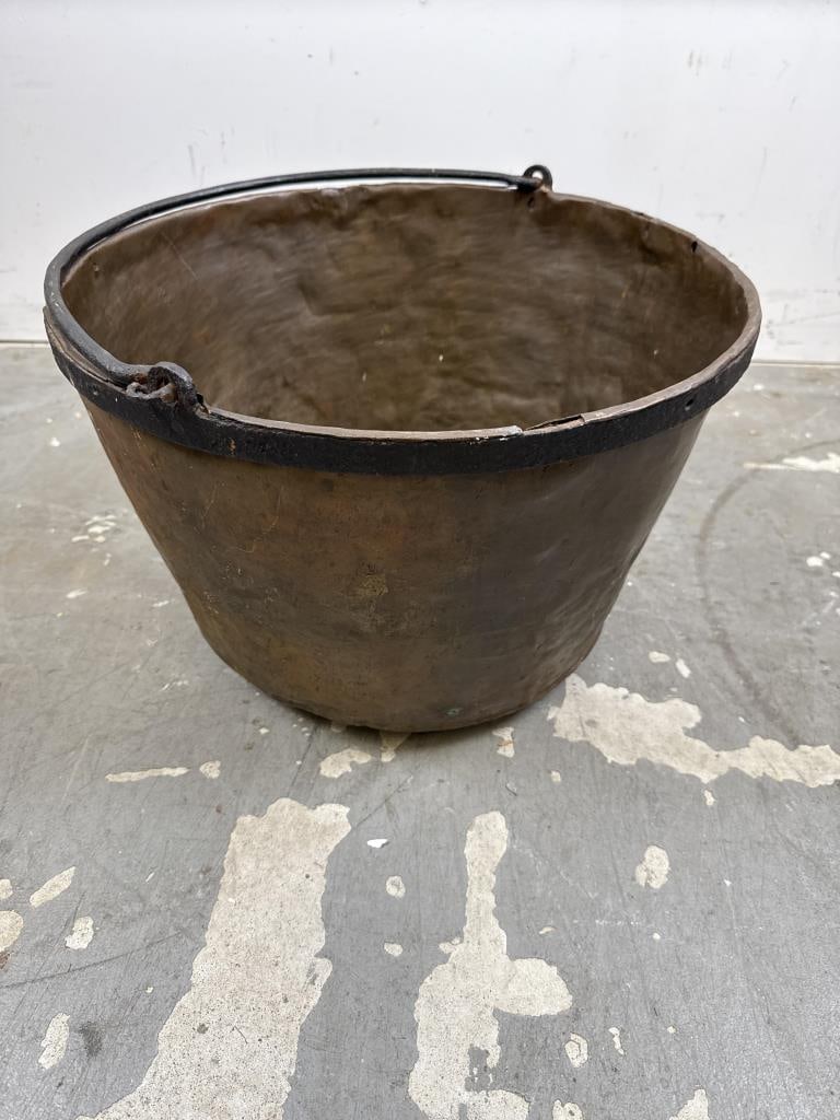 COPPER JAM POT 19th Century Height 13". Diameter 20". (1 of 3)