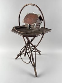 ADIRONDACK SIDE TABLE Late 19th/Early 20th Century Height 26". Width 13".