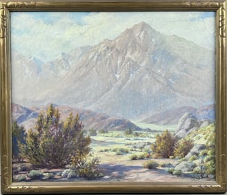 RALPH HAMMERAS (California/Minnesota, 1894-1970), Mountain landscape., Oil on canvas, 25" x 30".