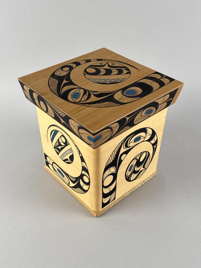 ROD SMITH (Kwakwaka'wakw Peoples, British Columbia, Canada, 1966-), "The Path To...." painted wooden (1 of 3)