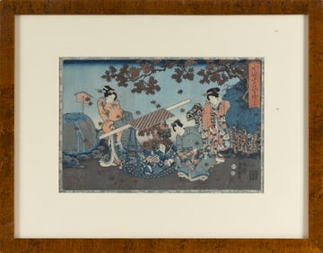 UTAGAWA KUNISADA (Japan, 1786-1864), No. 16 from the series "Magic Lantern Slides of That Romantic