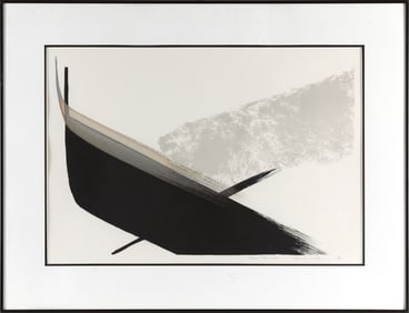 TOKO SHINODA (Japan/New York, 1913-2021), "From the Sea"., Lithograph, 17" x 24" sight. Framed 24" x