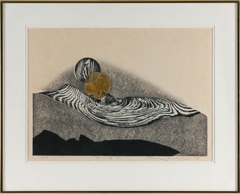 REIKA IWAMI (Japan, 1927-2020), Tranquility of Water B (Mizu no An B)., Woodblock print, 12.5" x 17"