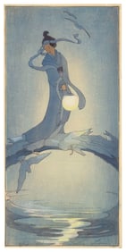 BERTHA BOYNTON BULL LUM (California/Iowa/Italy, 1869-1954), "Tanabata"., Woodblock print, 15" x