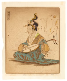 DORSEY POTTER TYSON (New York/Maryland, 1891-1969), The Instrument., Hand-colored drypoint on paper,