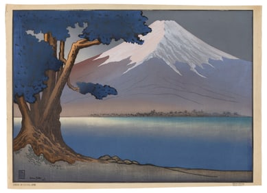 LILIAN MAY MILLER (California, 1895-1943), "Sunrise on Fujiyama, Japan"., Woodblock print, dai oban