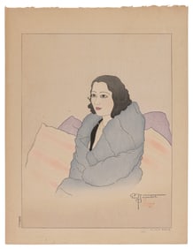 PAUL JACOULET (France/Japan, 1902-1960), Beaute Japonaise Modern. Kobe. (#28)., Woodblock print, 19"