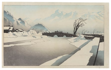 PIETER IRWIN BROWN (The Netherlands/Ireland, 1903-1988), Winter in Manchuko - Early Morning Sleigh