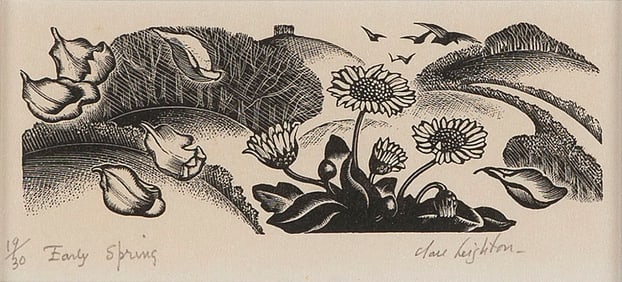 CLARE VERONICA HOPE LEIGHTON Connecticut/United Kingdom, 1898-1989 "Early Spring". Signed,