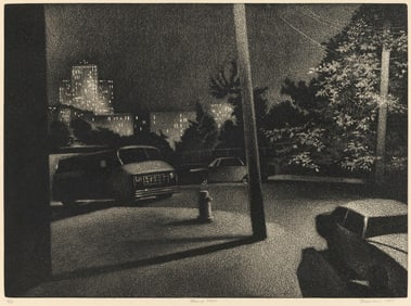 WILLIAM BEHNKEN New York, 1943- "Bronx Night". Signed, titled, dated and numbered 4/25 in pencil