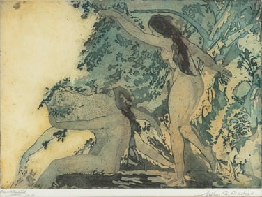 ARTHUR BOWEN DAVIES   New York/California/Italy, 1862-1928  Maenads, 1921. Edition of 25. Artist's