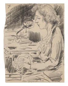 PEGGY BROOK BACON New York/Maine/Connecticut, 1895-1987 "Mrs. Hayworth". Initialed and titled