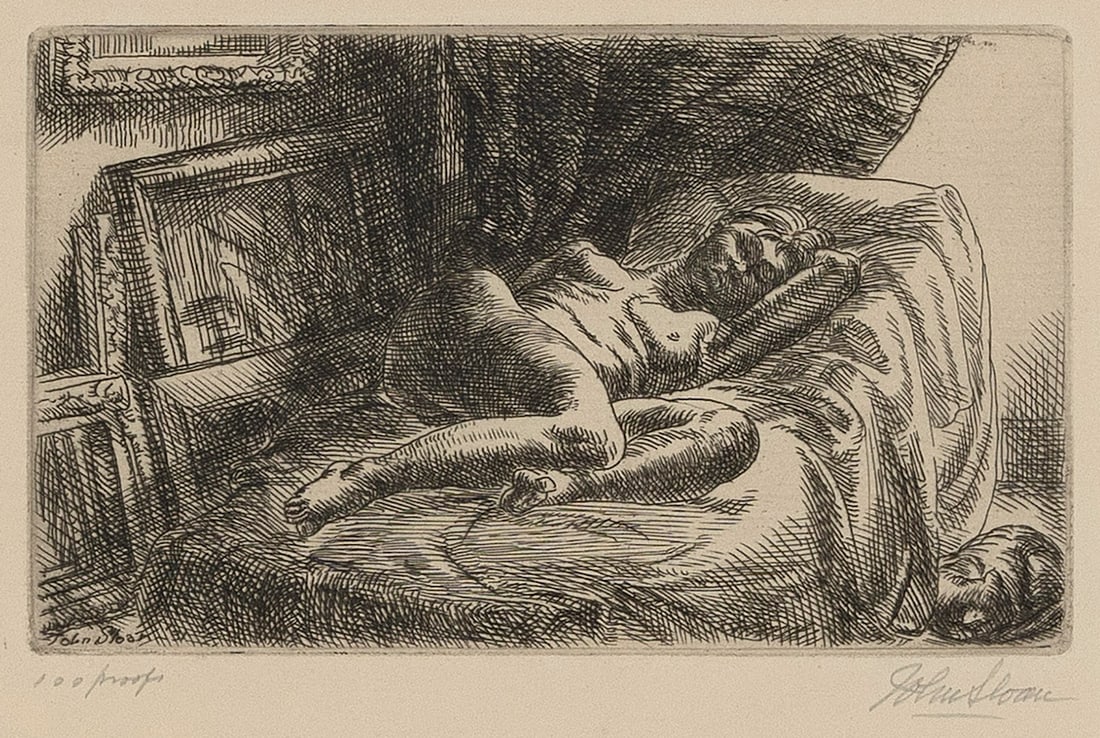 John French Sloan New York/new Mexico/new Hampshire, 1871-1951 "nude On