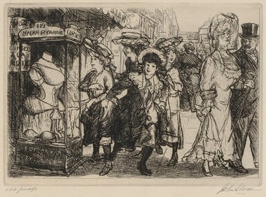 JOHN FRENCH SLOAN New York/New Mexico/New Hampshire, 1871-1951 "The Showcase", 1905. Third state