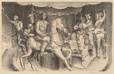 MINNA CITRON   New York/New Jersey, 1896-1991  Carousel, 1932. Signed and dated in pencil lower