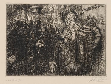 JOHN FRENCH SLOAN New York/New Mexico/New Hampshire, 1871-1951 "Mars and Bacchante", 1915.
