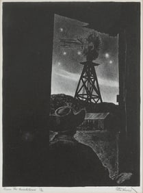 PETER HURD   New Mexico/Pennsylvania, 1904-1984  "The Bunk House", 1938. Published by the artist