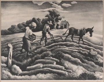 THOMAS HART BENTON Missouri/Massachusetts, 1889-1975 Planting (Spring Plowing), 1939. Edition of