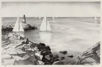 STOW WENGENROTH New York/Massachusetts, 1906-1978 Race at Rockport, 1966. Edition of 65. Signed