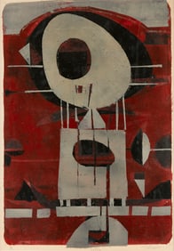 TADEUSZ LAPINSKI Poland/Maryland, 1928-1916 "Fetysz", 1961. Signed, titled, dated and numbered