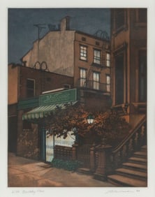 FREDERICK MERSHIMER Pennsylvania/New York, 1958- "Berkley Square", 1988. Signed, titled, dated