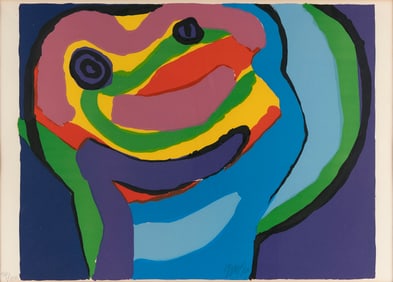 KAREL CHRISTIAAN APPEL New York/France/Italy/Switzerland, 1921-2006 Composition with face.