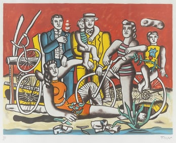 AFTER FERNAND LEGER Connecticut/California/France, 20th Century Les Loisirs sur Fond Rouge,