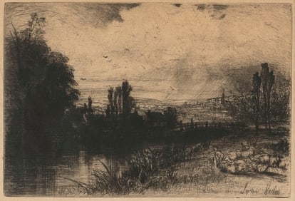 SIR FRANCIS SEYMOUR HADEN United Kingdom/Ireland, 1818-1910 On the Test, 1859. Sixth state (of