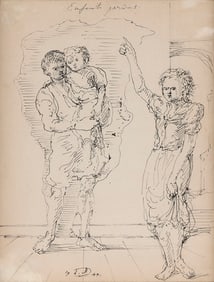 EUGENE BERMAN   New York/California/France/Russian Federation, 1899-1972  "Enfants Perdus", 1944.