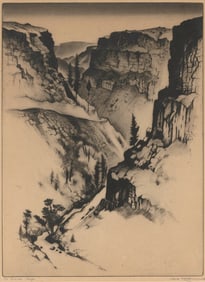 GENE KLOSS New Mexico/California, 1903-1996 "Rio Grande Gorge", 1936. Edition of 30. Signed and