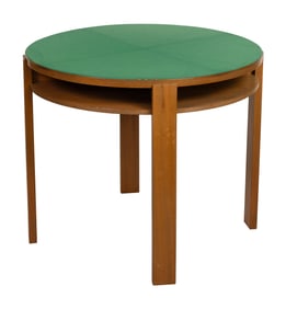 ART DECO GAMES TABLE Early 20th Century Height 28". Diameter 33".