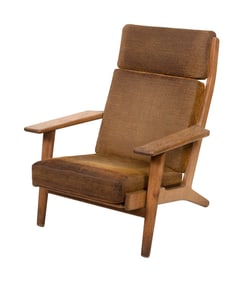 HANS WEGNER (DENMARK, 1914-2007) "GE 290" HIGH-BACK LOUNGE CHAIR Denmark, 1960s Back height 37".