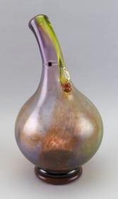 KJELL ENGMAN (SWEDEN, 1946-) FOR KOSTA BODA "UNIQUE" BLOWN ART GLASS VASE Sweden, Dated 1992 Height
