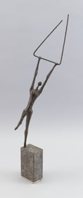 URSULA HANKE-FORSTER (Germany, 1924-2013), Trapeze artist., Bronze, height 16". Base height 4.5".