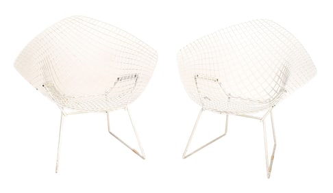 PAIR OF HARRY BERTOIA (ITALY/AMERICA, 1915-1978) FOR KNOLL "DIAMOND" CHAIRS America, Circa 1970 Back