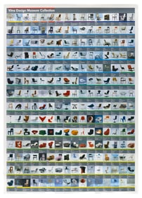 VITRA DESIGN MUSEUM "THE CHAIR COLLECTION" POSTER Germany, 2000 47.5" x 33". Unframed.