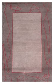 SOLOMON'S COLLECTION & FINE RUGS CONTEMPORARY DESIGN SCATTER RUG: 3'0" X 4'11" Quincy,