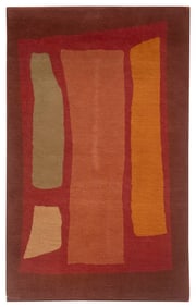 SOLOMON'S COLLECTION & FINE RUGS CONTEMPORARY DESIGN SCATTER RUG: 3'0" X 4'11" Quincy,