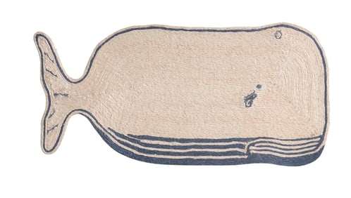 SCHUMACHER X CHARLAP HYMAN & HERRERO "BALLENA" WHALE RUG Contemporary 22" x 45".
